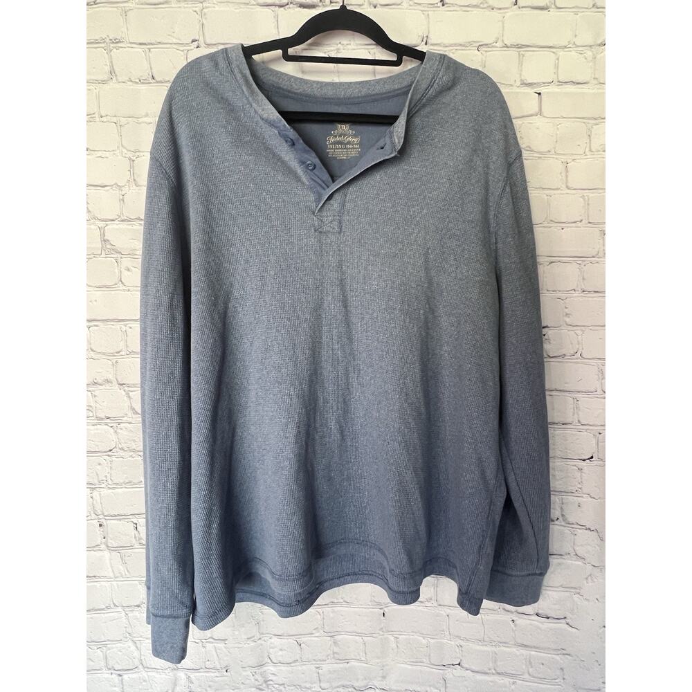 Men’s Faded Glory Blue Henley Shirt Size 3x
